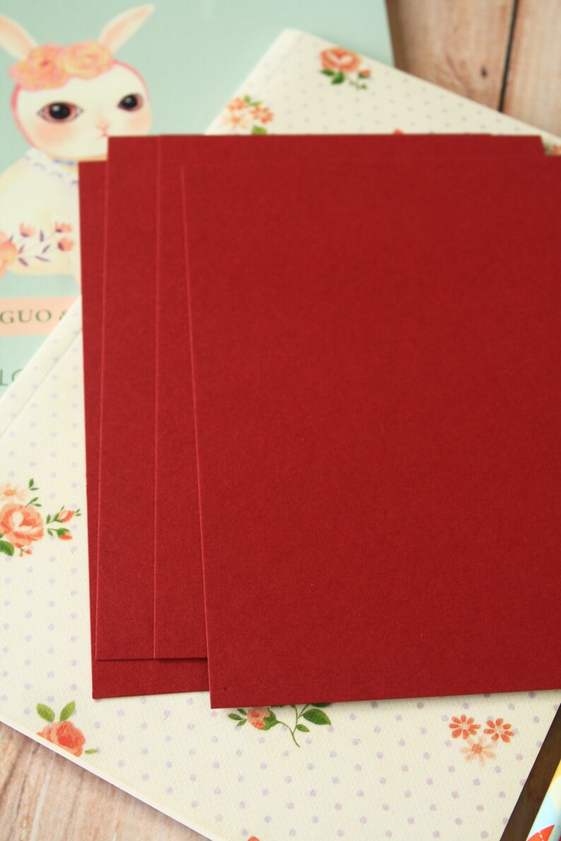 Burgundy Claret Dark Red postcard blanks