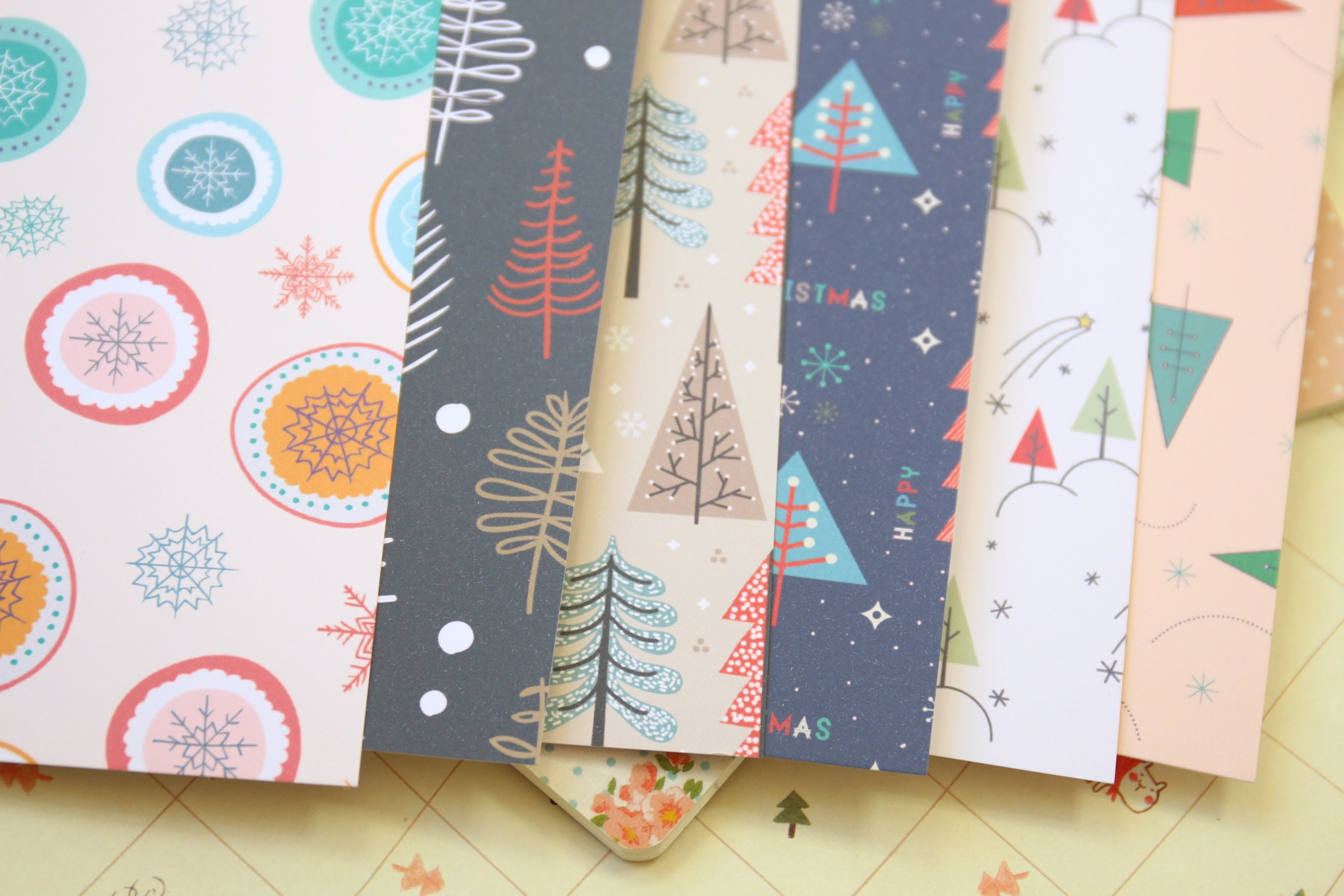 Set 02 Christmas printed card stock 250gsm Etsy