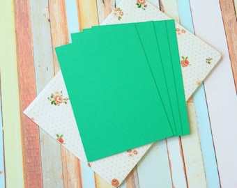 Green craft style blank postcards
