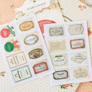 06 Label Ancien cartoon stamp stickers