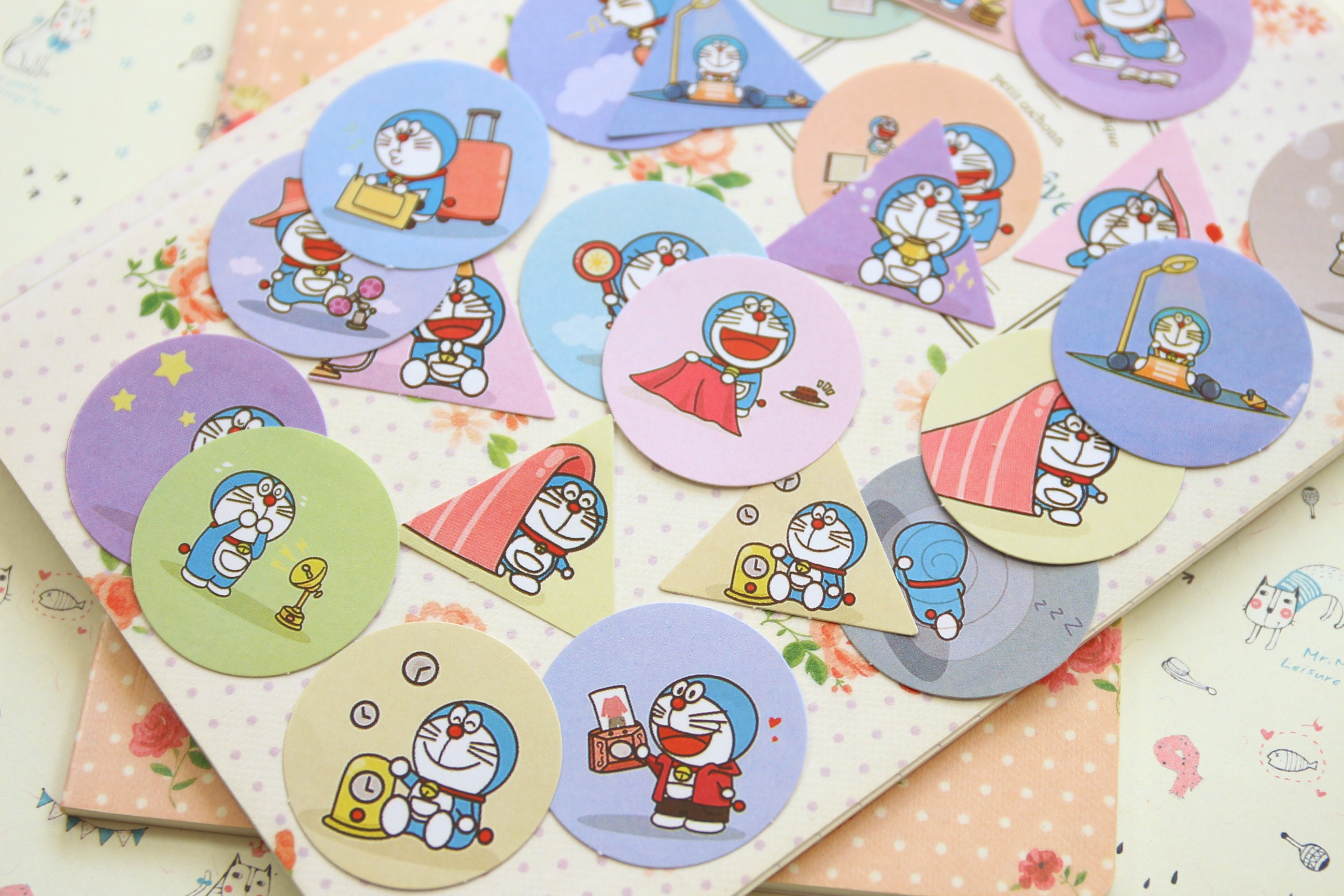 Doraemon Cartoon Point Stickers | Etsy