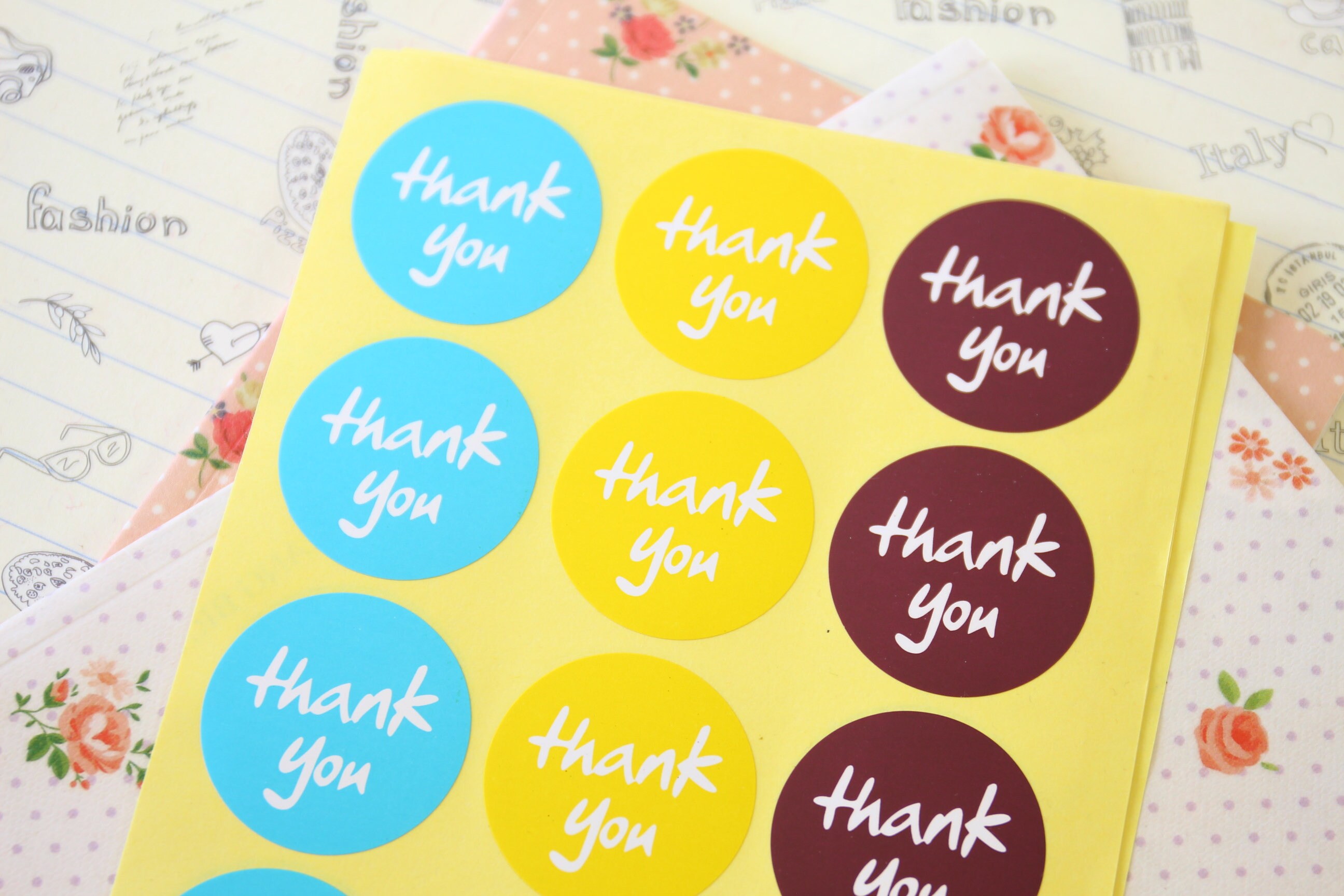 500 Pcs (brun)Étiquettes Autocollantes Kraft Rondes Étiquettes à