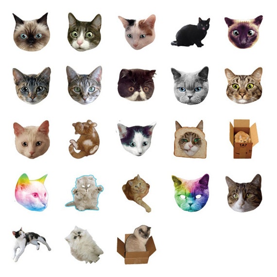 Cat Appreciation Mo-card Cartoon Shapes Stickers - Etsy Israel Cat Appreciation Mo-card Cartoon Shapes Stickers - Etsy Israel