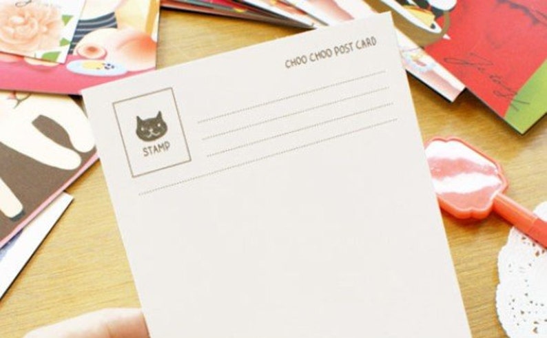 Balloon 15 Choo Choo Cat Postcard