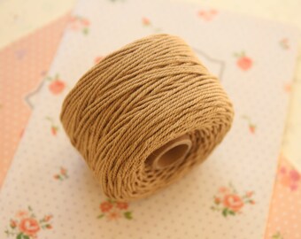 Golden Brown Twisted Cotton solid colour bakers twine 80m