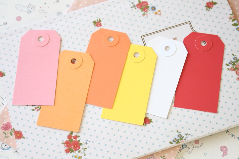 Small Red colour luggage tags