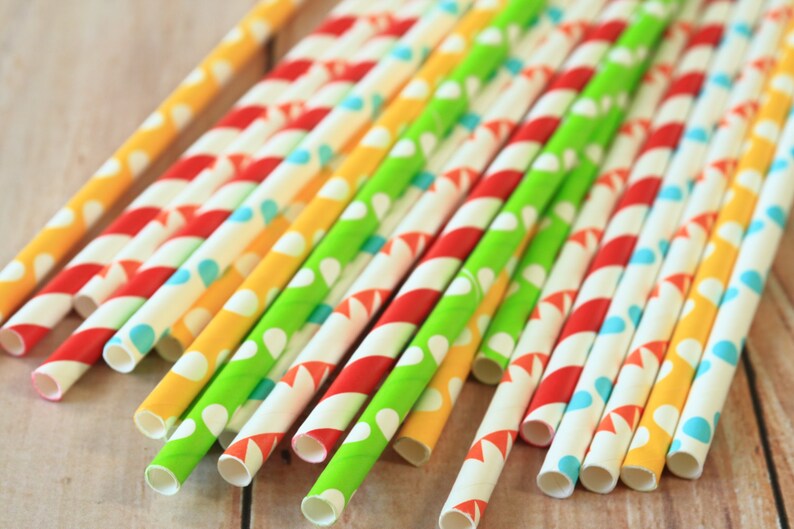 Big Top mix designs paper straws multipack image 4