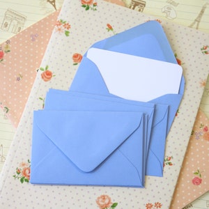 Mini enveloppes et cartes de correspondance bleu Wedgewood