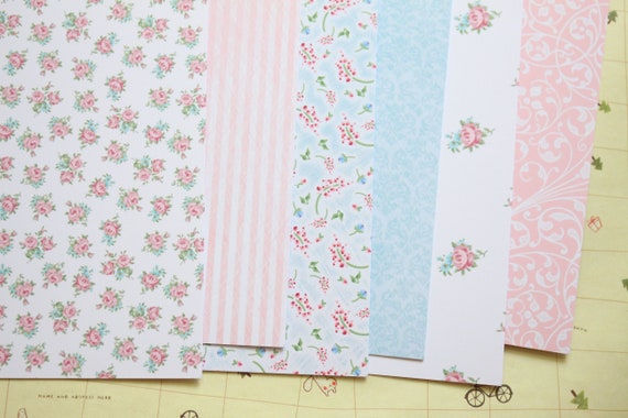 Set 01 Country Cottons Mix printed card stock 250gsm