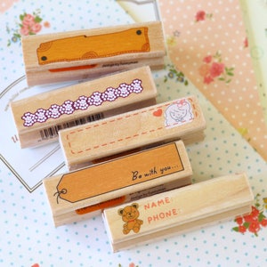 LACE 2 cute Funnyman Long Line cartoon rubber stamp L18 image 3