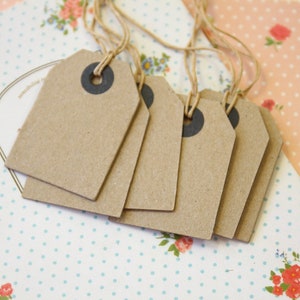 Kraft Brown Medium Luggage tags craft label blanks image 3