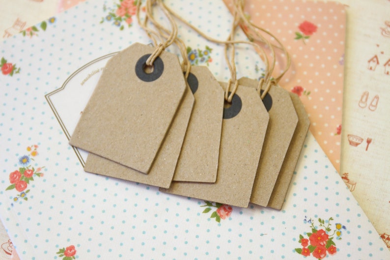 Kraft Brown Medium Luggage tags craft label blanks image 3