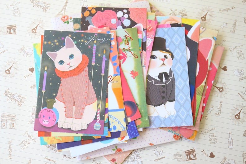 Balloon 15 Choo Choo Cat Postcard