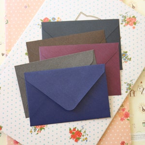 Medium Taupe Grey Pearlescent mini envelopes and note cards image 6