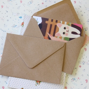 Enveloppes unies Kraft marron C6