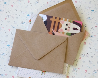 Kraft Brown C6 plain envelopes