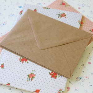 Ribbed Kraft Brown C6 plain envelopes bild 3