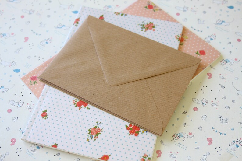 Ribbed Kraft Brown C6 plain envelopes bild 3