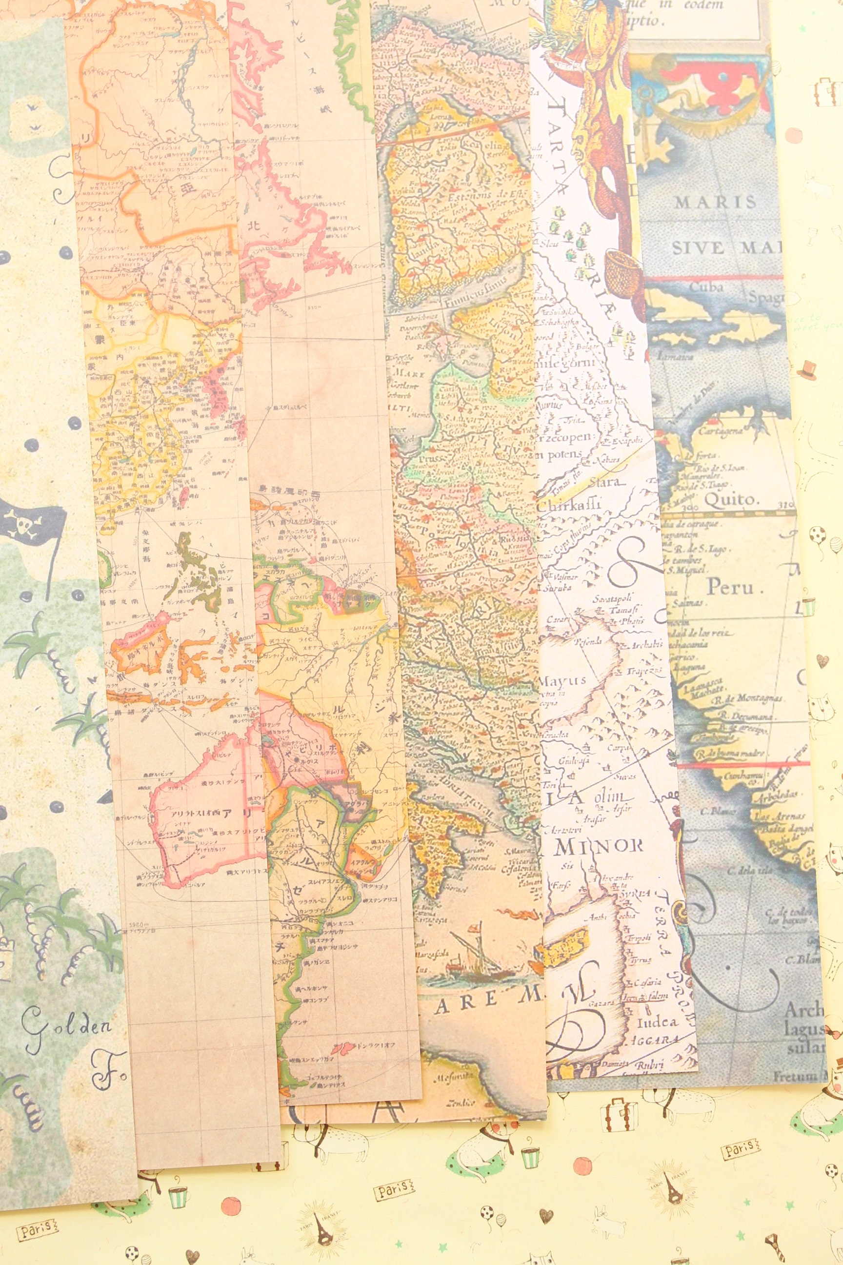 Printed Map. 2001 Set 01 Vintage Maps Printed Card Stock 250gsm - Etsy