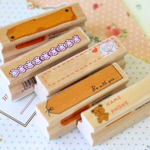 LACE 2 cute Funnyman Long Line cartoon rubber stamp L18 image 4