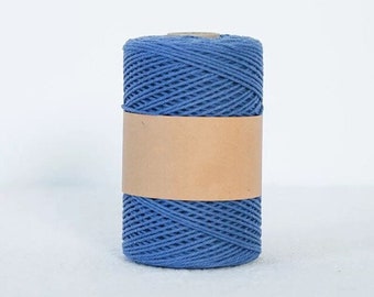 Dark Blue Weijie cotton macrame cord twine 200m