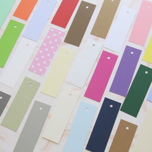 Etiquettes cadeaux fines - Etiquettes fines vierges en papier kraft brun blanc mélangé
