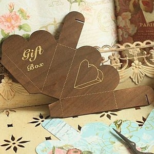 Lettre d'Amour Heart Gift Box template