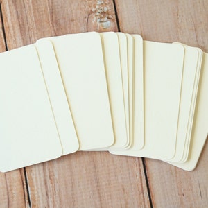 50pc Elegant LINEN Ivory Lakeland Series Business Card Blanks