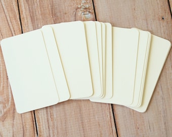50pc Elegant LINEN Ivory Lakeland Series Business Card Blanks