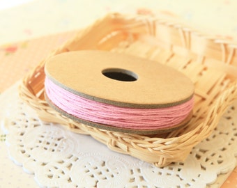 Solid Light PINK Divine Twine 20yd Reel 4-ply cotton bakers twine string