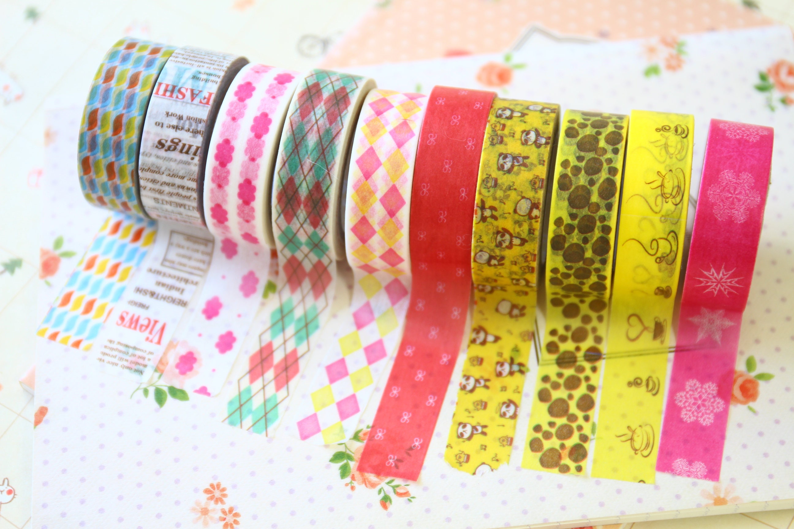 Dino Cookie Washi Tape Kawaii Washi Tape, Decorative Tape, Paper