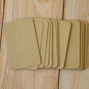 Eco Kraft Brown 250gsm 50pc handmade blank Business Cards image 2