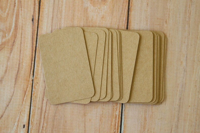 Eco Kraft Brown 250gsm 50pc handmade blank Business Cards image 2