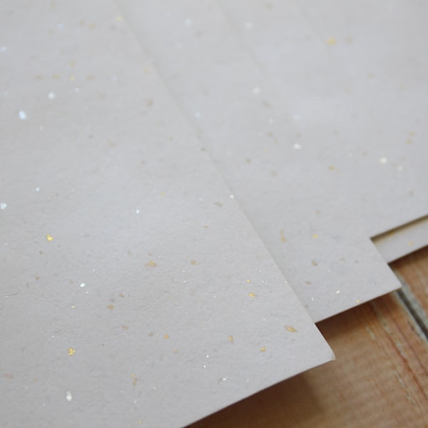 Papier cartonné inclusions de feuilles d'or et d'argent 280 gsm