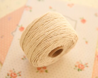 Natural Twisted Cotton solid colour bakers twine 80m