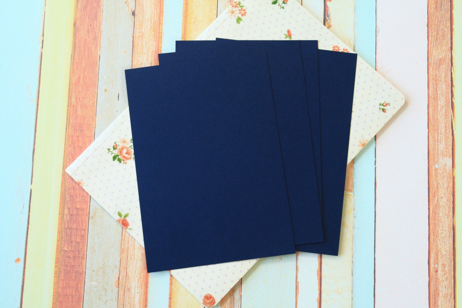 Oxford Blue craft style blank postcards