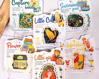 Holiday Live Series cartoon sticker flakes