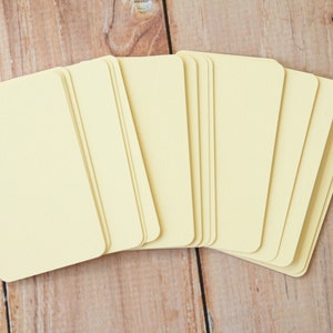 50pc Elegant LINEN Rich Cream Lakeland Series Business Card Blanks