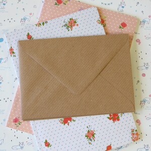 Ribbed Kraft Brown C6 plain envelopes bild 2