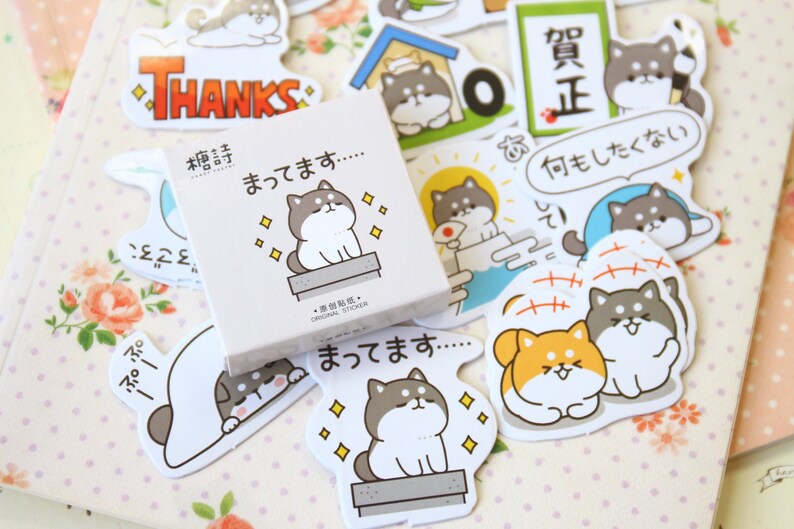 Naughty Cat Candy Poetry Cartoon Shapes Stickers Etsy UK