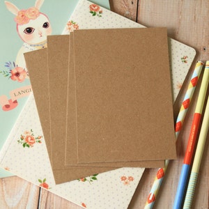 Plain Kraft Brown recycled natural postcard blanks