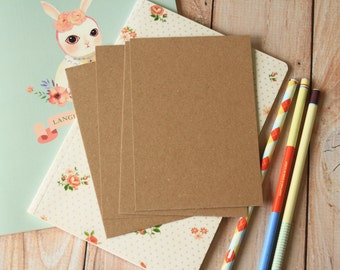 Plain Kraft Brown recycled natural postcard blanks