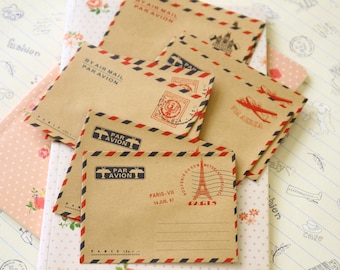 Souvenir de Paris mini kraft brown envelopes