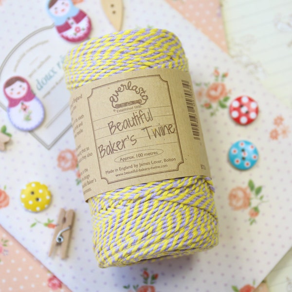 Narzisse Heidekraut Everlasto Two Tone Bakers Twine 100m