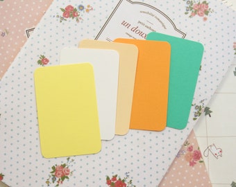 Citrus mix Craft Style colour handmade blank business cards