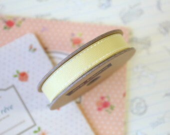 Yellow Stitched Grosgrain ribbon