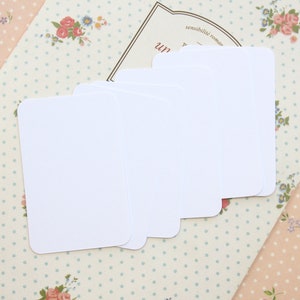 Cotton White Craft Style colour handmade blank business cards image 1