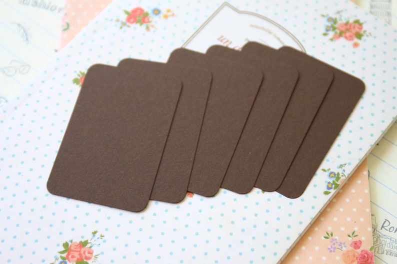 200pc Autumn Mix Colour Business Card Blanks Mocha