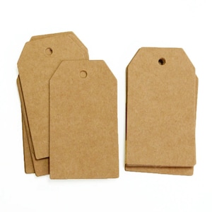Étiquettes à bagage en kraft moyennes, collection DIY