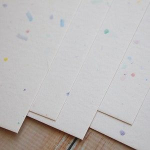 Confetti inclusions recycled postcard blanks